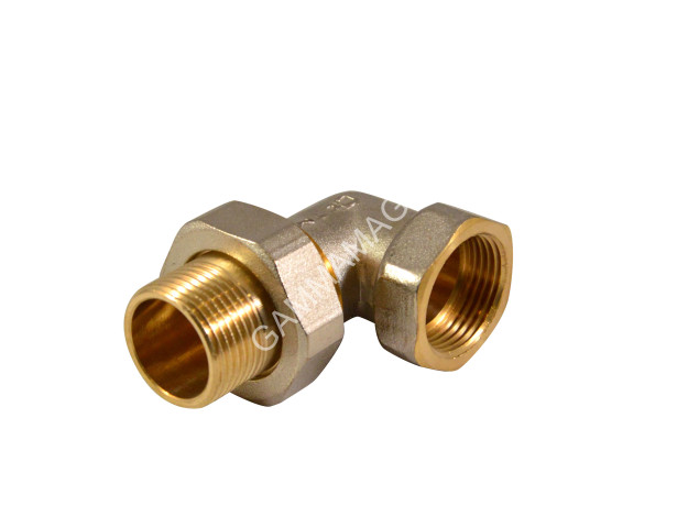 Соединитель с накидной гайкой угловой 1/2"(_15) М/П (американка) CTM CRAE0012 *10/80