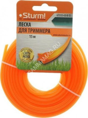 Леска 4,0мм звезда 15м оранжевый (GТ3535-4.0-8-15) STURM *1/25/100