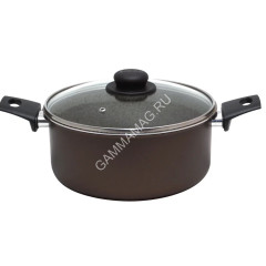 Кастрюля алюм.а/приг. Jarko "MERLETTO" 4,5л d24см Стек.кр. JMr-224-11 *1/4
