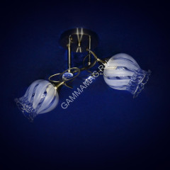 Люстра N1656/2 AB Е27 2*40Вт ( h=270; d=450) VERNER LIGHTING *1