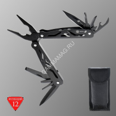 Мультитул Stinger 12в1, черный, нейлоновый чехол (9081083) *1/12