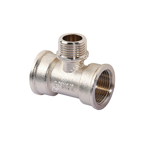 Тройник сантехнический 3/4"(_20)х1/2"(_15)х3/4"(_20) М/П/М CTM CRT34M12 (аналог ВГ157) *10