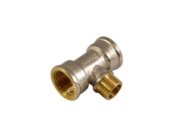 Тройник сантехнический 3/4"(_20)х1/2"(_15)х3/4"(_20) М/П/М CTM CRT34M12 (аналог ВГ157) *10
