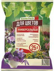 Почвогрунт для цветов 25л "Для цветов" "Азбука Роста" (Фабрика грунтов) *1/110