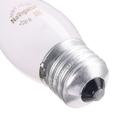 Лампа накаливания 60W Е27 свеча матовая Navigator 94327 *10/100