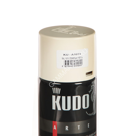 Эмаль-аэрозоль слоновая кость 520/270 мл RAL 1015 KUDO *1/12