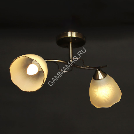 Люстра N2945/2 AB 2*40W E27 (h=240 w=220 l=520) VERNER LIGHTING *1