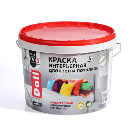 Краска акриловая для стен и потолков 9 л ДАЛИ *1/44