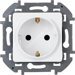 Механизм розетки "Inspiria" СП 1-м белый з/к 16А 250В IP20 Legrand 673720 *20/100