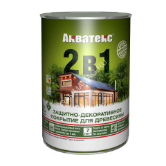 Защитно-декоративное покрытие для древесины алкидное белый 0,8 л АКВАТЕКС *1/6/576