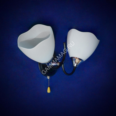 Бра А2618/2W ВК+CH E27 2*40Вт (230*170*450) VERNER LIGHTING *1