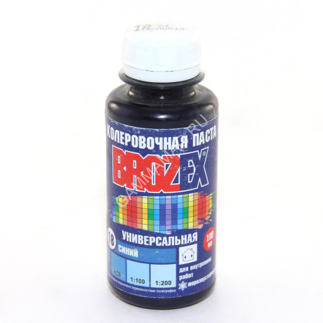 Колер паста синий №18 0,1 л BROZEX *6/108