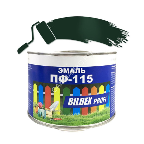 Эмаль ПФ-115 ярко-зеленая 10 кг BILDEX *1/55