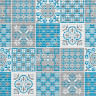 Коврик для ванной ПВХ шир. 65см х15м "V-line" Фотопечать 225PT turquoise "Преображение" бирюзовый*15