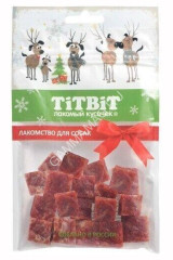 TiTBiT 0,08кг мраморные кубики из говядины для собак (Новогодняя коллекция)