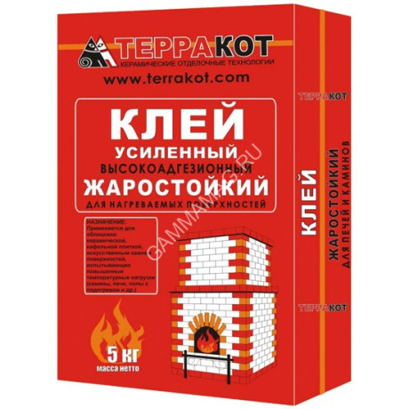 Клей для плитки жаростойкий 5 кг Терракот *1/216