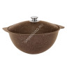 Казан алюм.а/приг.литой Kukmara "Мраморная" кофейн. 6,0л Металл.кр., d дна125мм кмк65а (Кукмор) *1/2