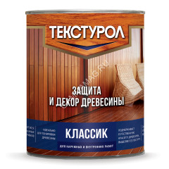Защитно-декоративное покрытие для древесины алкидное белый 1 л Текстурол КЛАССИК *1/6/504