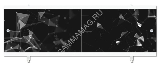 Экран под ванну "Ультра легкий" Черный 1,48м *2
