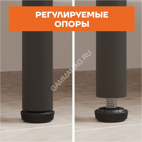 Стеллаж металл. "НеШкаф 64" 915х365х1455мм 4 полки Дер./Черный ЭТНШ 64 Ч "ЗМИ" *1