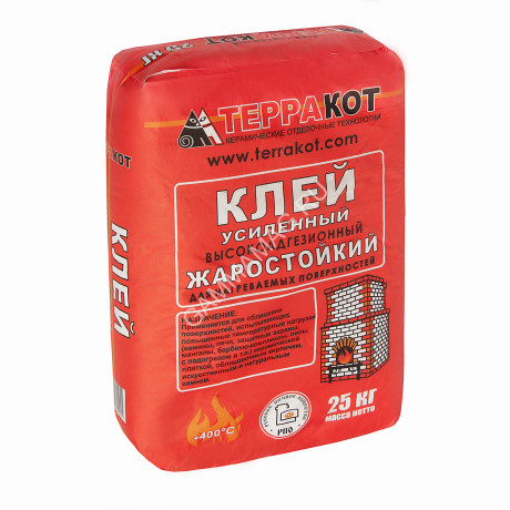 Клей для плитки жаростойкий 25 кг Терракот *1/48