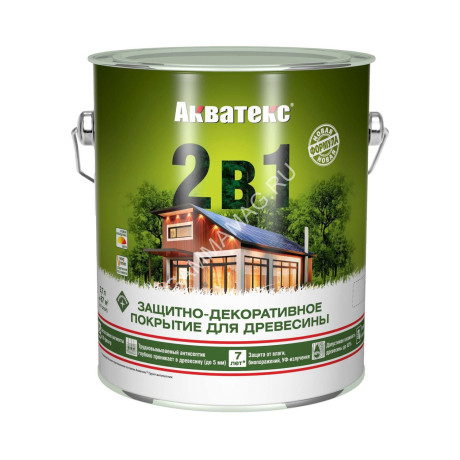 Защитно-декоративное покрытие для древесины алкидное палисандр 2,7 л АКВАТЕКС *1/4/144
