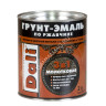 Грунт-эмаль по ржавчине шоколадная с молотковым эффектом 2 л DALI *1/3