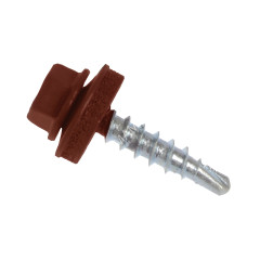 Саморезы кровельные BROZEX 5,5*25 RAL3011 (3000шт) (красно-коричневый) промтара к *1
