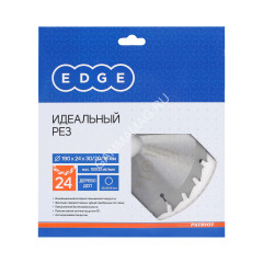 Диск пильный 190*30/20/16мм 24 зубьев по дереву (810010005) EDGE PATRIOT *1/10