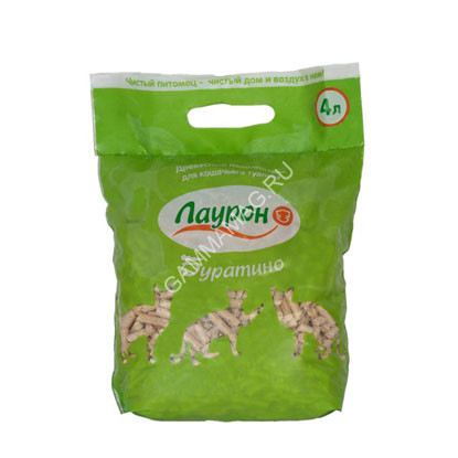 Наполнитель (Лаурон)  4л Буратино пэт.пакет древесный для кошек