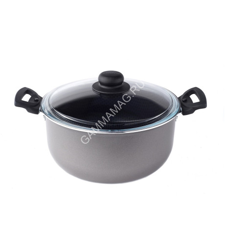 Кастрюля алюм.а/приг. Scovo "Diskovery" 3,5л d22см Cъем.руч., Cтекл.кр. СД-007 *1/5