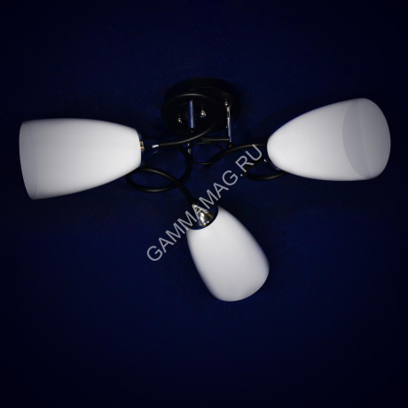 Люстра N1684/3 BK+ CH Е27 3*40Вт (h=240; d=540) VERNER LIGHTING *1