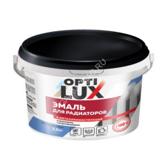 Эмаль для радиаторов и металла акриловая белая полуглянцевая 1 кг OPTILUX Ижсинтез *12