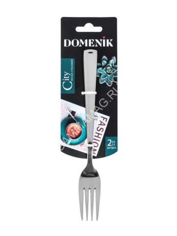 Вилка столовая нерж. "City" КОМПЛЕКТ 2ШТ на подвеске DMC090 "Domenik" *1/12/72