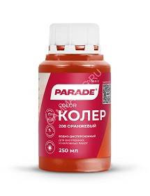 Колер краска оранжевый №208 0,25 л PARADE *1/10/1260