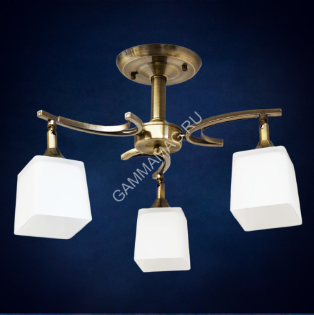 Люстра N2952/3 AB 3*40W E27 (h=310 d=500) S=12м2 VERNER LIGHTING *1