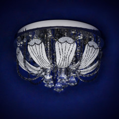 Люстра Y0727/4+4 CH 4*40Вт Е14+4*3Вт (h=400; d=300) VERNER LIGHTING *1