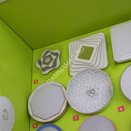Светильник светодиодный акриловый 500мм 200W B2029 100W*2 white с пультом S=25м2 VERNER LIGHTIN *1