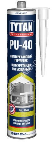 Герметик полиуретановый 310мл TYTAN PU 40 серый 35742 *1/12