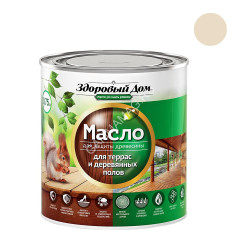 Масло для террас и деревянных полов Здоровый Дом Слоновая кость 0,75 л *1/6/528
