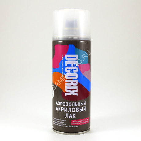 Лак-аэрозоль акриловый бесцветный матовый 520/200 мл DECORIX (A31) *1/12