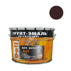 Грунт-эмаль по ржавчине коричневая 10 л DALI RAL 8017 *1/55