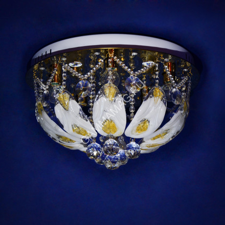 Люстра Y0755/5+5 FG Е14 5*40Вт +5*3Вт ( h=300; d=500) VERNER LIGHTING *1