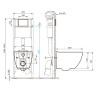 Инсталляция BRASKO SMART CO EO(унитаз, кр.slim DP+инст VECTOR, кн.ESTETICA пластик бел.)Cersanit*1/6