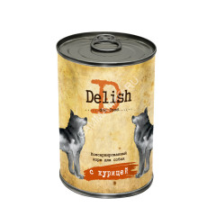 Delish 0,4кг курица консервы для собак