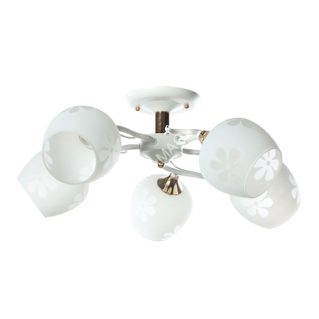 Люстра С0368/5 WT+FG 5*40W E27 (h=230 d=550) VERNER LIGHTING *1