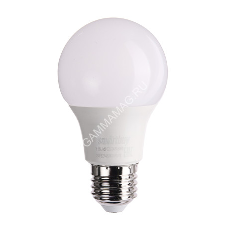 Лампа светодиодная 13W Е27 груша 4К нейтральный A60 Smartbuy *10/100