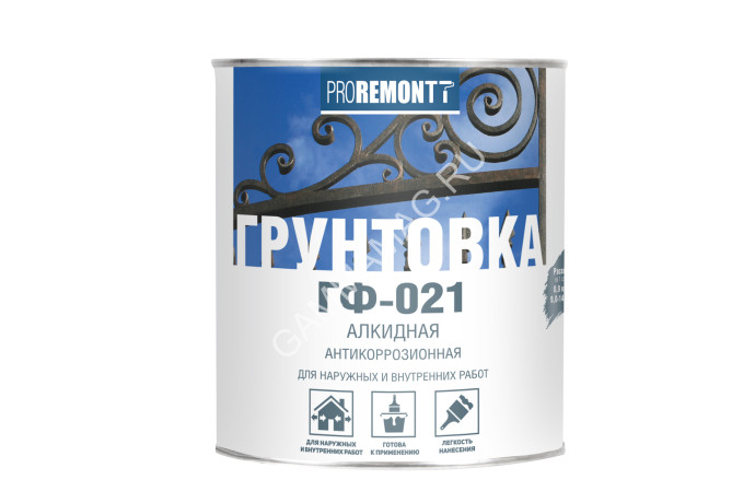 Грунтовка ГФ-021 красно-коричневая 0,9 кг Проремонт *1/10/590