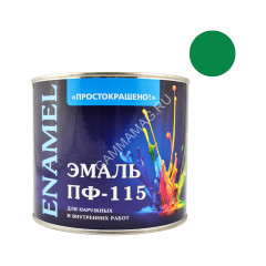 Эмаль ПФ-115 зеленая 2,7 кг Простокрашено *1/6/180