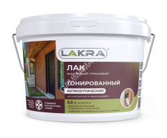 Лак акриловый для наружных и внутренних работ тонированный Сосна 2,5 кг Лакра *1/144